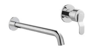 Part exterior monocomandament lavabo encastat Slim broc 210 mm