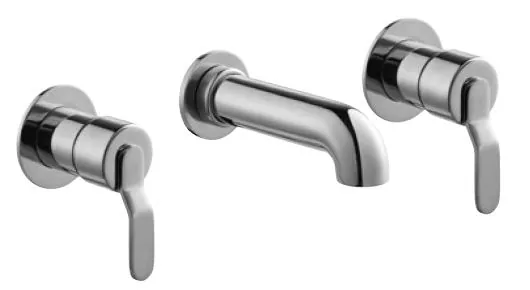 Grup lavabo encastat 1/2" broc 130 mm amb vàlvula Click-Clack