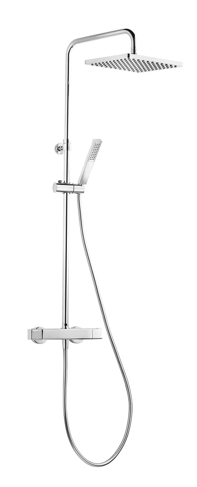 Columna termostato ducha telescópica, rociador 300x300m