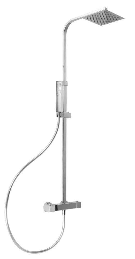 Colonne thermostatique de douche télescopique 250x250mm ABS
