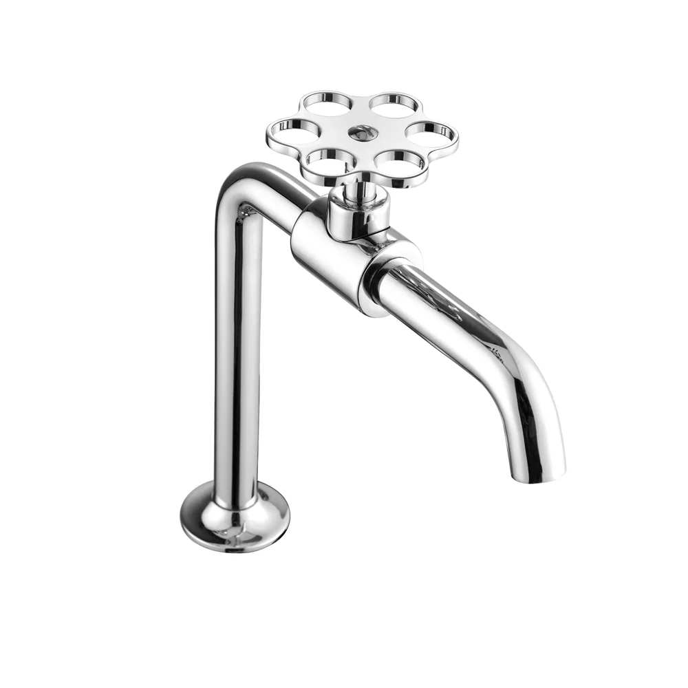 Aixeta lavabo vertical 1 aigua, volant flor marí
