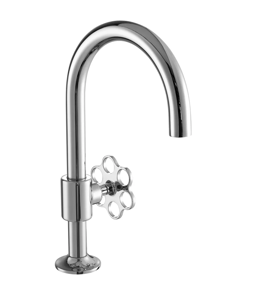 Aixeta lavabo lateral 1 aigua, volant flor Denim