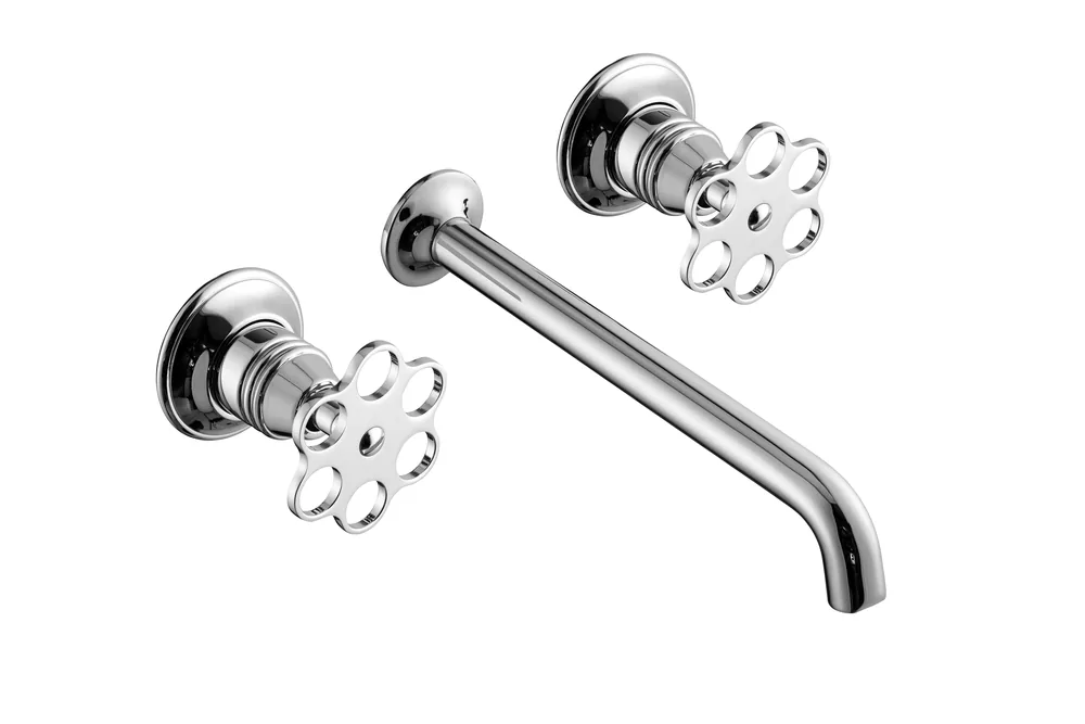 Grup lavabo encastat, volant flor Denim