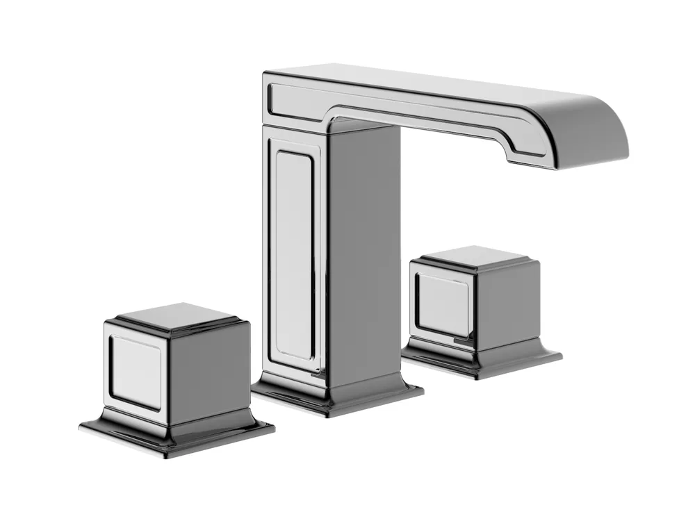 Ensemble lavabo bec central avec bonde clic-clac