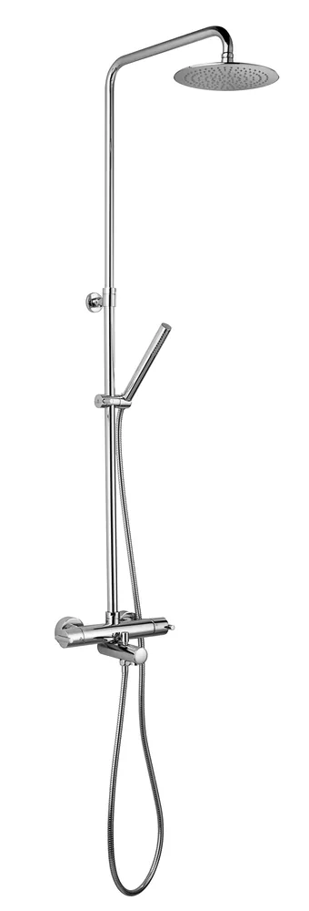 Mitigeur thermostatique bain apparent télescopique, douche de tête 300 mm