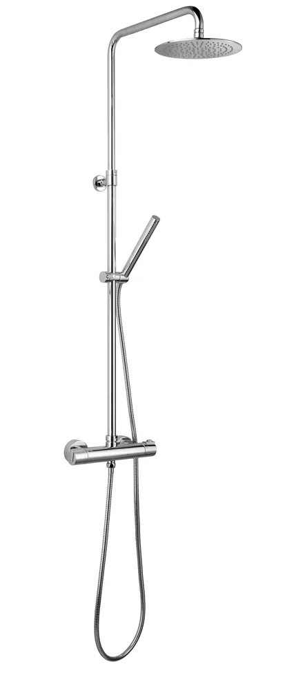 Mitigeur thermostatique douche apparent télescopique, douche de tête 300 mm