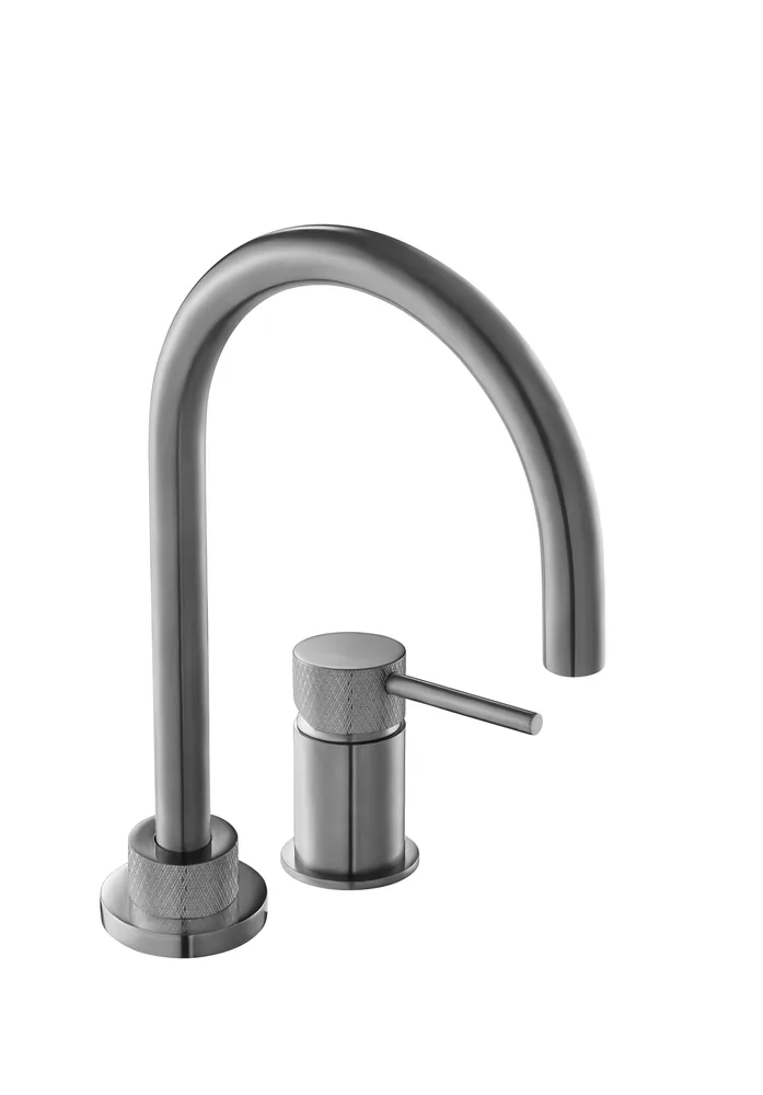 Monocomandament lavabo broc central volant Crystal, broc 260mm, amb vàlvula Click-Clack