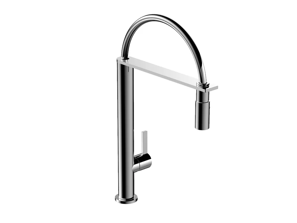 Mitigeur évier, bec orientable flexible