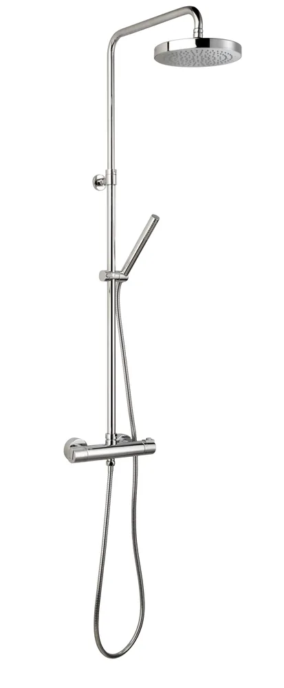 Colonne thermostatique de douche télescopique, douche de tête 200x200mm